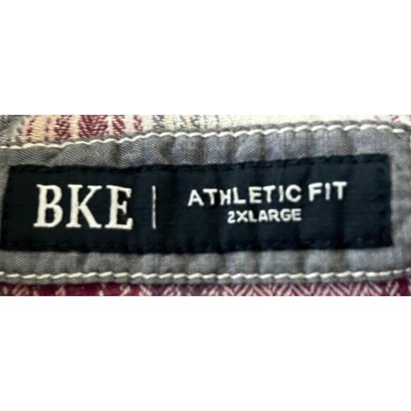 BKE ATHLETIC FIT SHORT SLV, SNAP FRONT, WESTERN SHIRT, MENS-2XL-BLUE PURP PLAID - Picture 10 of 12